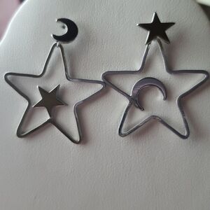 STAR Moon Earrings NWOT